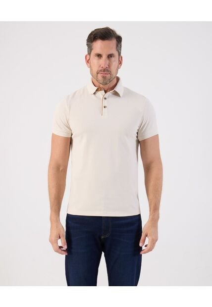 Polo  Para Hombre Cuello Tejido Sin Bolsillo Color Beige Marca Patprimo #44117242