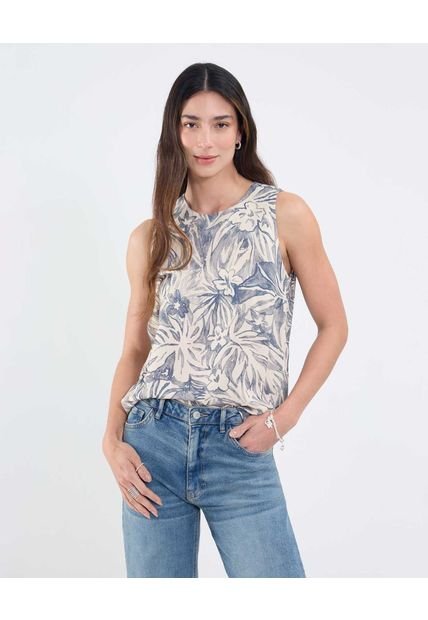 Blusa Para Mujer Manga Sisa Color Azul Marca Patprimo #30123581