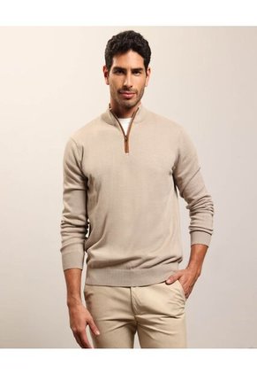 Saco  Para Hombre Cuello Alto O Cuello Tortuga Color Beige Marca Patprimo #44330243