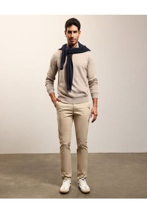 Saco  Para Hombre Cuello Alto O Cuello Tortuga Color Beige Marca Patprimo #44330243