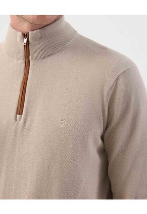 Saco  Para Hombre Cuello Alto O Cuello Tortuga Color Beige Marca Patprimo #44330243