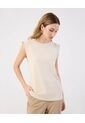 Camiseta  Para Mujer Manga Corta Cuello Redondo Color Beige Marca Patprimo #30093874 de Patprimo