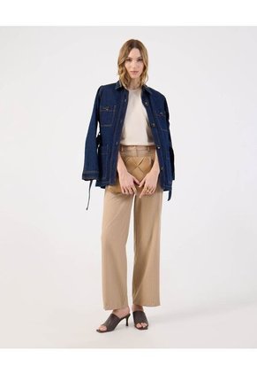 Camiseta  Para Mujer Manga Corta Cuello Redondo Color Beige Marca Patprimo #30093874