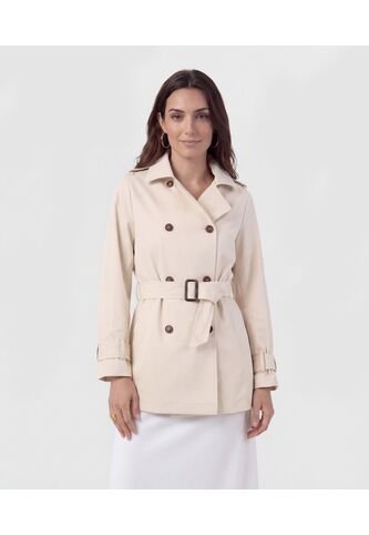 Chaqueta  Para Mujer Trench Color Crema Marca Patprimo #30080620 Patprimo