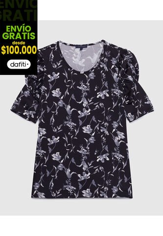 Camiseta Para Mujer Manga Corta Color Negro Marca Patprimo #30093341 Patprimo