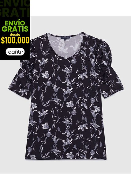 Camiseta Para Mujer Manga Corta Color Negro Marca Patprimo #30093341