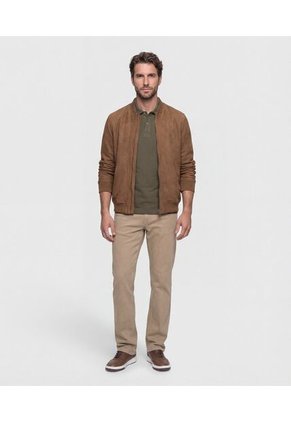 Polo Unicolor Texturizada   Para Hombre Verde Patprimo