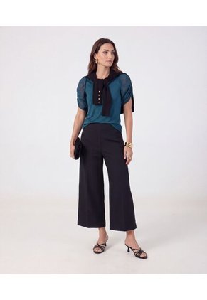 Camiseta Para Mujer Manga Corta Moda Color Azul Marca Patprimo #30098596