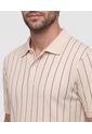 Polo  Manga Corta Con Cuello De Rib  Para Hombre Beige Patprimo de Patprimo