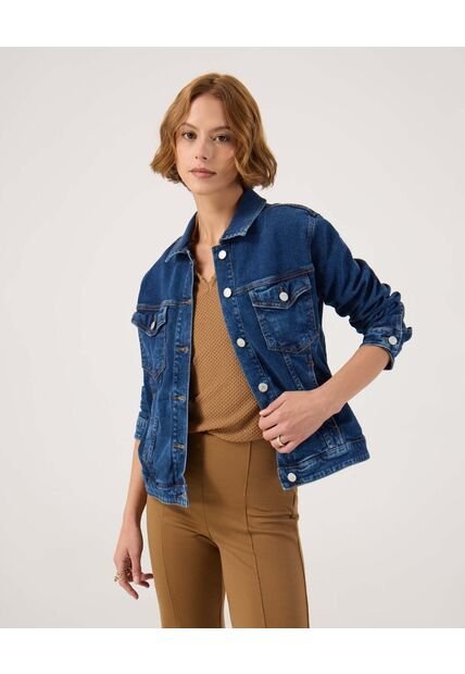 Chaqueta Para Mujer Trucker Color Azul Marca Patprimo #30080581