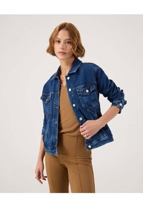 Chaqueta Para Mujer Trucker Color Azul Marca Patprimo #30080581