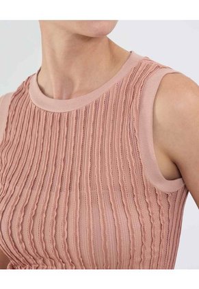 Camiseta Para Mujer Manga Sisa Cuello Redondo Color Rosa Marca Patprimo #30093726