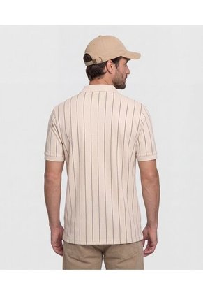 Polo  Manga Corta Con Cuello De Rib  Para Hombre Beige Patprimo