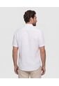 Camisa  Manga Corta Cuello Mao  Para Hombre Blanco Patprimo de Patprimo