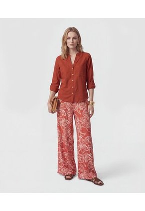 Blusa  Para Mujer Manga Larga Color Naranja Marca Patprimo #30127813