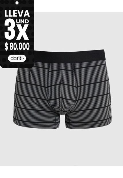 Bóxer Ajustado De Cintura Elástica  X1 Para Hombre Negro Patprimo