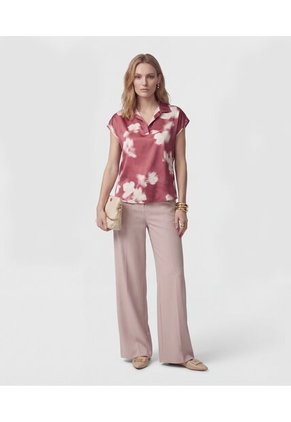 Blusa  Para Mujer Manga Corta Color Vino Marca Patprimo #30127769