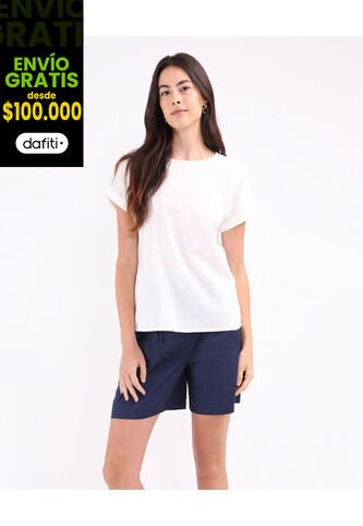 Blusa Para Mujer Manga Corta Color Blanco Marca Patprimo #30123347 Patprimo