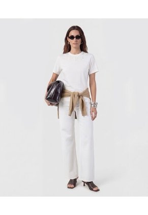 Camiseta Para Mujer Manga Corta Cuello Redondo Color Blanco Marca Patprimo #30098457