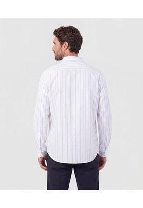 Camisa  Para Hombre Manga Larga Sin Bolsillo Cuello C Color Blanco Marca Patprimo #44017378