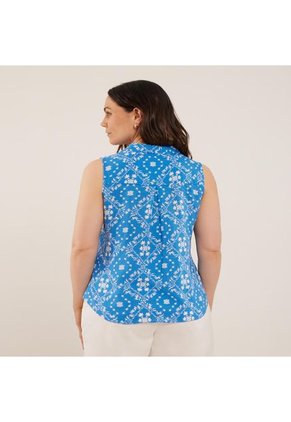 Camisa Para Mujer Manga Sisa Color Azul  Marca Patprimo #30010579