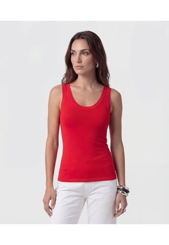 Camiseta  Para Mujer Manga Sisa Cuello Redondo Color Rojo Marca Patprimo #30093910 Patprimo
