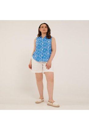 Camisa Para Mujer Manga Sisa Color Azul  Marca Patprimo #30010579