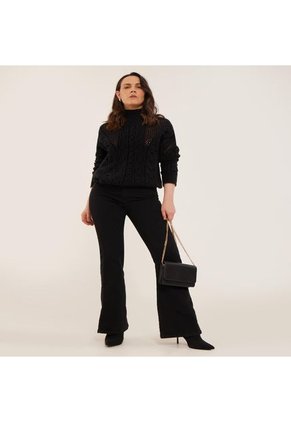 Saco Para Mujer Cuello Alto O Cuello Tortuga Color Negro Marca Patprimo #30330561