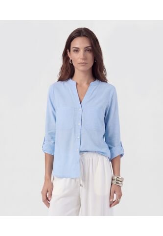 Blusa  Para Mujer Manga Larga Color Azul Marca Patprimo #30127813 Patprimo