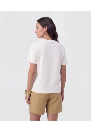 Camiseta Para Mujer Manga Corta Cuello Redondo Color Blanco Marca Patprimo #30098600