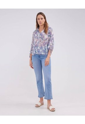 Camisa Para Mujer Manga 3/4 Color Azul  Marca Patprimo #30010624