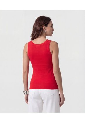 Camiseta  Para Mujer Manga Sisa Cuello Redondo Color Rojo Marca Patprimo #30093910