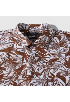 Camisa Para Hombre Manga Corta Sin Bolsillo Color Terracota Marca Patprimo #44012951