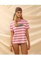 Camiseta  Para Mujer Manga Corta Cuello Redondo Color Rosa Marca Patprimo #30098215 de Patprimo