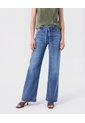 Jeans Wide Leg Con Cordón   Para Mujer Azul Patprimo de Patprimo
