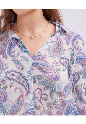 Camisa Para Mujer Manga 3/4 Color Azul  Marca Patprimo #30010624