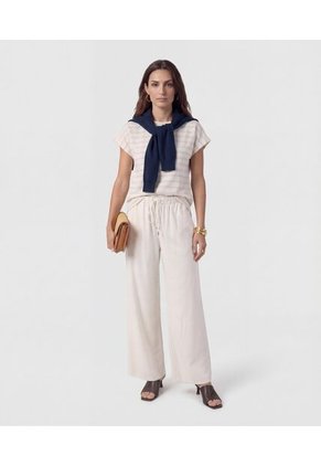 Blusa  Para Mujer Manga Corta Color Blanco Marca Patprimo #30128476