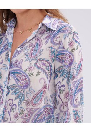 Camisa Para Mujer Manga 3/4 Color Azul  Marca Patprimo #30010624