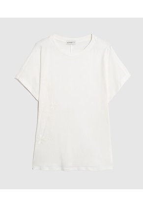 Camiseta Para Mujer Manga Corta Cuello Redondo Color Crema Marca Patprimo #14091460