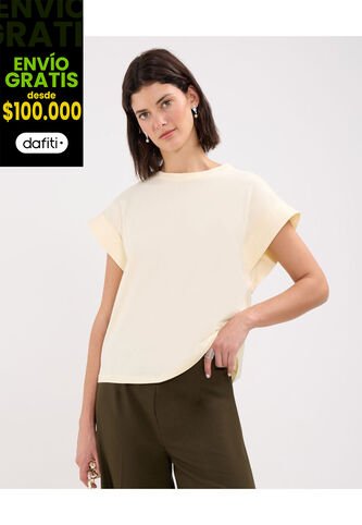 Camiseta Para Mujer Manga Sisa Color Amarillo  Marca Patprimo #30093606 Patprimo