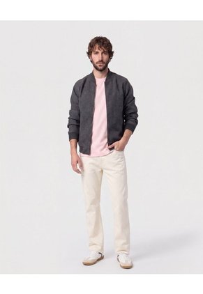 Camiseta Texturizada Cuello Redondo   Para Hombre Rosa Patprimo