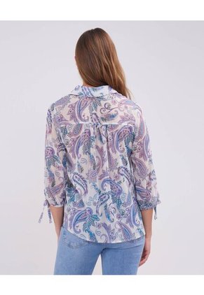 Camisa Para Mujer Manga 3/4 Color Azul  Marca Patprimo #30010624
