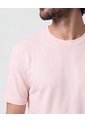 Camiseta Texturizada Cuello Redondo   Para Hombre Rosa Patprimo de Patprimo
