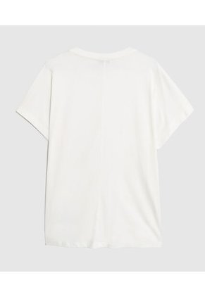 Camiseta Para Mujer Manga Corta Cuello Redondo Color Crema Marca Patprimo #14091460