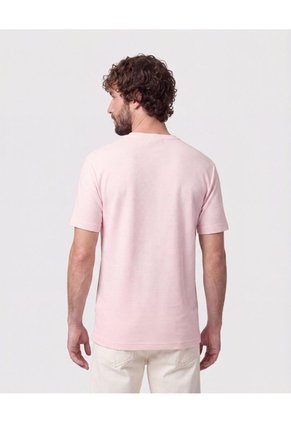 Camiseta Texturizada Cuello Redondo   Para Hombre Rosa Patprimo