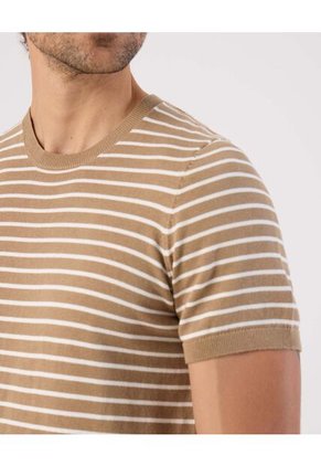 Camiseta  Para Hombre Manga Corta Cuello Redondo Color Café Marca Patprimo #44090964