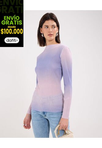 Camiseta Para Mujer Manga Larga Color Morado Marca Patprimo #30093568 Patprimo