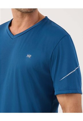 Camiseta Unicolor Deportiva Para Hombre Azul Patprimo