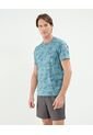 Camiseta Manga Corta Unicolor Texturizada  Para Hombre Verde Patprimo de Patprimo