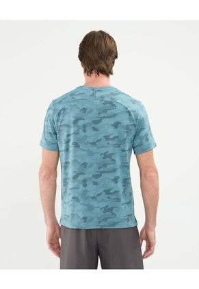 Camiseta Manga Corta Unicolor Texturizada  Para Hombre Verde Patprimo